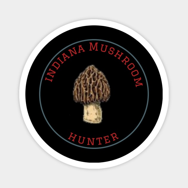 Indiana Mushroom Hunter Magnet by Red Squirrel